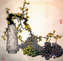 Виноград и ваза